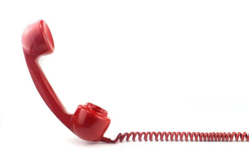 Telefoon hoorn draad rood storing